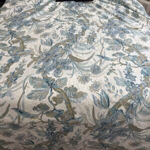 Pottery Barn Sydney Palampore Duvet Cover King Organic Cotton Botanical Blue